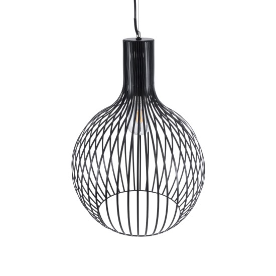 GLOBOSTAR® SCANDI 01266 Μοντέρνο Κρεμαστό Φωτιστικό Οροφής με Ντουί 1 x E27 AC 220-240V IP20 - Μαύρο - Μ38 x Π38 x Υ50cm GLOBOSTAR® SCANDI 01266 Μοντέρνο Κρεμαστό Φωτιστικό Οροφής με Ντουί 1 x E27 AC 220-240V IP20 - Μαύρο - Μ38 x Π38 x Υ50cm