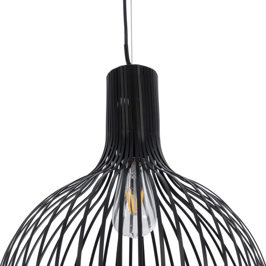 GLOBOSTAR® SCANDI 01266 Μοντέρνο Κρεμαστό Φωτιστικό Οροφής με Ντουί 1 x E27 AC 220-240V IP20 - Μαύρο - Μ38 x Π38 x Υ50cm GLOBOSTAR® SCANDI 01266 Μοντέρνο Κρεμαστό Φωτιστικό Οροφής με Ντουί 1 x E27 AC 220-240V IP20 - Μαύρο - Μ38 x Π38 x Υ50cm