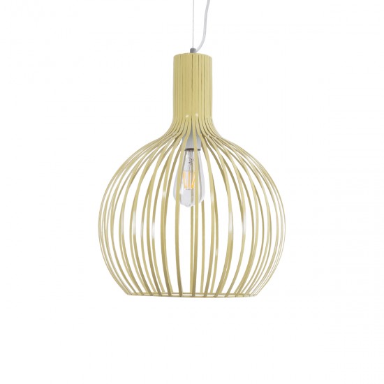 GLOBOSTAR® SCANDI 01267 Vintage Κρεμαστό Φωτιστικό Οροφής με Ντουί 1 x E27 AC 220-240V IP20 - Μπεζ - Μ38 x Π38 x Y50cm GLOBOSTAR® SCANDI 01267 Vintage Κρεμαστό Φωτιστικό Οροφής με Ντουί 1 x E27 AC 220-240V IP20 - Μπεζ - Μ38 x Π38 x Y50cm