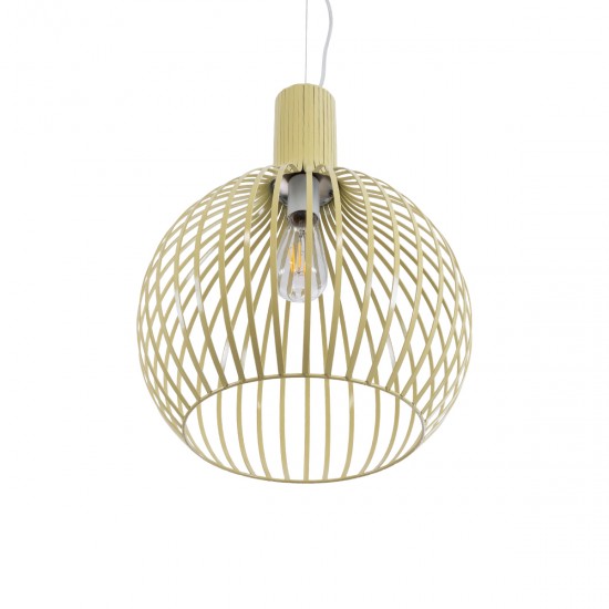 GLOBOSTAR® SCANDI 01267 Vintage Κρεμαστό Φωτιστικό Οροφής με Ντουί 1 x E27 AC 220-240V IP20 - Μπεζ - Μ38 x Π38 x Y50cm GLOBOSTAR® SCANDI 01267 Vintage Κρεμαστό Φωτιστικό Οροφής με Ντουί 1 x E27 AC 220-240V IP20 - Μπεζ - Μ38 x Π38 x Y50cm