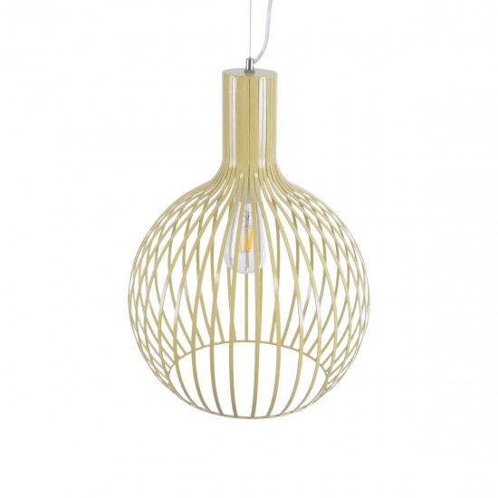 GLOBOSTAR® SCANDI 01267 Vintage Κρεμαστό Φωτιστικό Οροφής με Ντουί 1 x E27 AC 220-240V IP20 - Μπεζ - Μ38 x Π38 x Y50cm GLOBOSTAR® SCANDI 01267 Vintage Κρεμαστό Φωτιστικό Οροφής με Ντουί 1 x E27 AC 220-240V IP20 - Μπεζ - Μ38 x Π38 x Y50cm