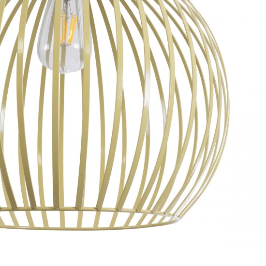 GLOBOSTAR® SCANDI 01267 Vintage Κρεμαστό Φωτιστικό Οροφής με Ντουί 1 x E27 AC 220-240V IP20 - Μπεζ - Μ38 x Π38 x Y50cm GLOBOSTAR® SCANDI 01267 Vintage Κρεμαστό Φωτιστικό Οροφής με Ντουί 1 x E27 AC 220-240V IP20 - Μπεζ - Μ38 x Π38 x Y50cm