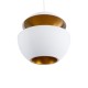 GLOBOSTAR® SEVILLE 01268 Μοντέρνο Κρεμαστό Φωτιστικό Οροφής με Ντουί 1 x E27 AC 220-240V IP20 - Λευκό & Χρυσό - Μ35 x Π35 x Υ35cm