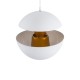 GLOBOSTAR® SEVILLE 01268 Μοντέρνο Κρεμαστό Φωτιστικό Οροφής με Ντουί 1 x E27 AC 220-240V IP20 - Λευκό & Χρυσό - Μ35 x Π35 x Υ35cm
