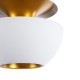 GLOBOSTAR® SEVILLE 01268 Μοντέρνο Κρεμαστό Φωτιστικό Οροφής με Ντουί 1 x E27 AC 220-240V IP20 - Λευκό & Χρυσό - Μ35 x Π35 x Υ35cm