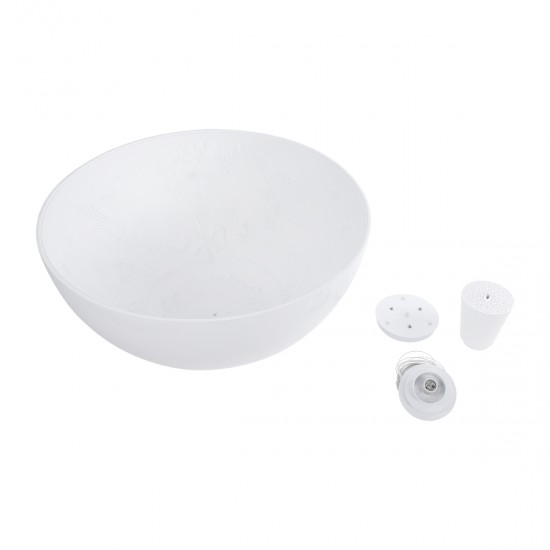 GLOBOSTAR® SERENIA 01273 Μοντέρνο Κρεμαστό Φωτιστικό Οροφής με Ντουί 1 x E27 AC 220-240V IP20 - Λευκό - Μ90 x Π90 x Y40cm GLOBOSTAR® SERENIA 01273 Μοντέρνο Κρεμαστό Φωτιστικό Οροφής με Ντουί 1 x E27 AC 220-240V IP20 - Λευκό - Μ90 x Π90 x Y40cm