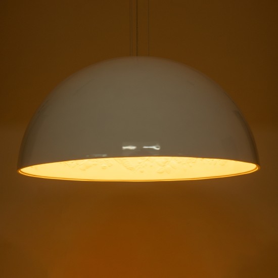GLOBOSTAR® SERENIA 01273 Μοντέρνο Κρεμαστό Φωτιστικό Οροφής με Ντουί 1 x E27 AC 220-240V IP20 - Λευκό - Μ90 x Π90 x Y40cm GLOBOSTAR® SERENIA 01273 Μοντέρνο Κρεμαστό Φωτιστικό Οροφής με Ντουί 1 x E27 AC 220-240V IP20 - Λευκό - Μ90 x Π90 x Y40cm
