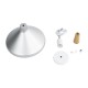 GLOBOSTAR® FELICITA 01277 Μοντέρνο Κρεμαστό Φωτιστικό Οροφής με Ντουί 1 x E27 AC 220-240V IP20 - Ασημί & Μπεζ - Μ30 x Π30 x Υ25cm GLOBOSTAR® FELICITA 01277 Μοντέρνο Κρεμαστό Φωτιστικό Οροφής με Ντουί 1 x E27 AC 220-240V IP20 - Ασημί & Μπεζ - Μ30 x Π30 x Υ25cm