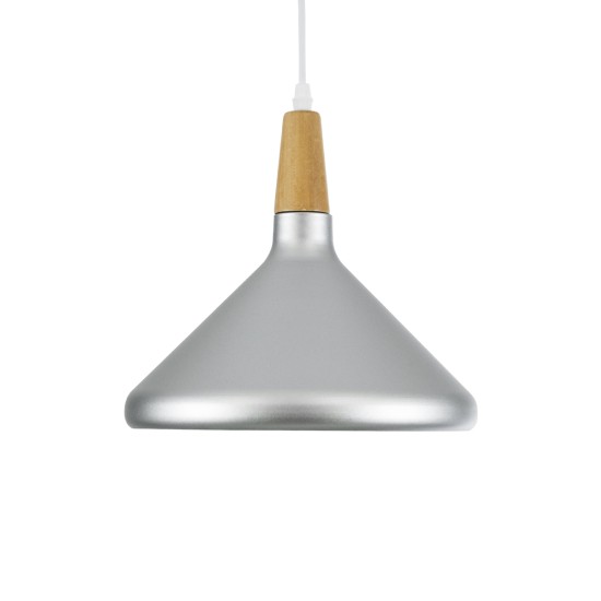 GLOBOSTAR® FELICITA 01277 Μοντέρνο Κρεμαστό Φωτιστικό Οροφής με Ντουί 1 x E27 AC 220-240V IP20 - Ασημί & Μπεζ - Μ30 x Π30 x Υ25cm GLOBOSTAR® FELICITA 01277 Μοντέρνο Κρεμαστό Φωτιστικό Οροφής με Ντουί 1 x E27 AC 220-240V IP20 - Ασημί & Μπεζ - Μ30 x Π30 x Υ25cm