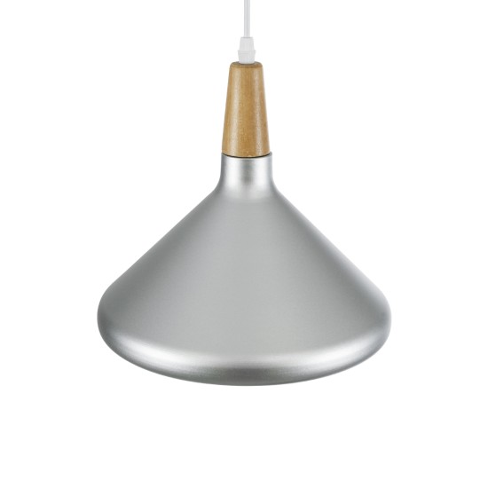 GLOBOSTAR® FELICITA 01277 Μοντέρνο Κρεμαστό Φωτιστικό Οροφής με Ντουί 1 x E27 AC 220-240V IP20 - Ασημί & Μπεζ - Μ30 x Π30 x Υ25cm GLOBOSTAR® FELICITA 01277 Μοντέρνο Κρεμαστό Φωτιστικό Οροφής με Ντουί 1 x E27 AC 220-240V IP20 - Ασημί & Μπεζ - Μ30 x Π30 x Υ25cm