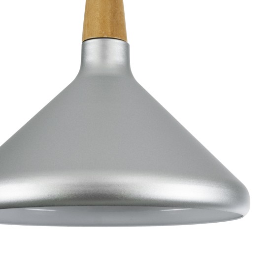 GLOBOSTAR® FELICITA 01277 Μοντέρνο Κρεμαστό Φωτιστικό Οροφής με Ντουί 1 x E27 AC 220-240V IP20 - Ασημί & Μπεζ - Μ30 x Π30 x Υ25cm GLOBOSTAR® FELICITA 01277 Μοντέρνο Κρεμαστό Φωτιστικό Οροφής με Ντουί 1 x E27 AC 220-240V IP20 - Ασημί & Μπεζ - Μ30 x Π30 x Υ25cm