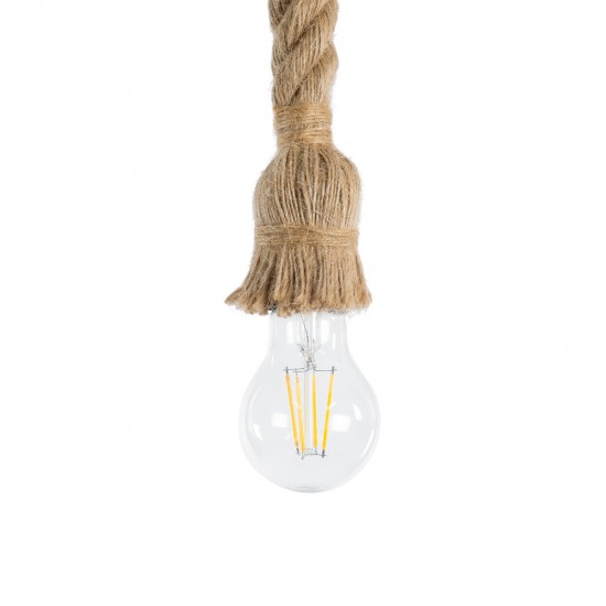 GLOBOSTAR® ROPE 01278 Boho Κρεμαστό Φωτιστικό Οροφής με Ντουί 1 x E27 AC 220-240V IP20 - Μπεζ - Μ10 x Π3.5 x Y100cm GLOBOSTAR® ROPE 01278 Boho Κρεμαστό Φωτιστικό Οροφής με Ντουί 1 x E27 AC 220-240V IP20 - Μπεζ - Μ10 x Π3.5 x Y100cm