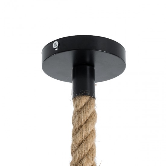 GLOBOSTAR® ROPE 01278 Boho Κρεμαστό Φωτιστικό Οροφής με Ντουί 1 x E27 AC 220-240V IP20 - Μπεζ - Μ10 x Π3.5 x Y100cm GLOBOSTAR® ROPE 01278 Boho Κρεμαστό Φωτιστικό Οροφής με Ντουί 1 x E27 AC 220-240V IP20 - Μπεζ - Μ10 x Π3.5 x Y100cm