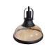 GLOBOSTAR® BILLIARD SERIES 01280 Vintage Κρεμαστό Φωτιστικό Οροφής με Ντουί 3 x E27 AC 220-240V IP20 - Μαύρο & Μελί - Μ96 x Π25 x Υ30cm