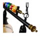 GLOBOSTAR® BILLIARD SERIES 01280 Vintage Κρεμαστό Φωτιστικό Οροφής με Ντουί 3 x E27 AC 220-240V IP20 - Μαύρο & Μελί - Μ96 x Π25 x Υ30cm