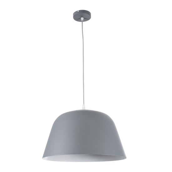 GLOBOSTAR® UPVALE 01282 Μοντέρνο Κρεμαστό Φωτιστικό Οροφής με Ντουί 1 x E27 AC 220-240V IP20 - Γκρι & Λευκό - Μ40 x Π40 x Υ24cm GLOBOSTAR® UPVALE 01282 Μοντέρνο Κρεμαστό Φωτιστικό Οροφής με Ντουί 1 x E27 AC 220-240V IP20 - Γκρι & Λευκό - Μ40 x Π40 x Υ24cm