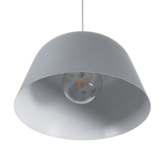 GLOBOSTAR® UPVALE 01282 Μοντέρνο Κρεμαστό Φωτιστικό Οροφής με Ντουί 1 x E27 AC 220-240V IP20 - Γκρι & Λευκό - Μ40 x Π40 x Υ24cm GLOBOSTAR® UPVALE 01282 Μοντέρνο Κρεμαστό Φωτιστικό Οροφής με Ντουί 1 x E27 AC 220-240V IP20 - Γκρι & Λευκό - Μ40 x Π40 x Υ24cm