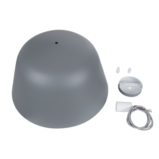 GLOBOSTAR® UPVALE 01282 Μοντέρνο Κρεμαστό Φωτιστικό Οροφής με Ντουί 1 x E27 AC 220-240V IP20 - Γκρι & Λευκό - Μ40 x Π40 x Υ24cm GLOBOSTAR® UPVALE 01282 Μοντέρνο Κρεμαστό Φωτιστικό Οροφής με Ντουί 1 x E27 AC 220-240V IP20 - Γκρι & Λευκό - Μ40 x Π40 x Υ24cm