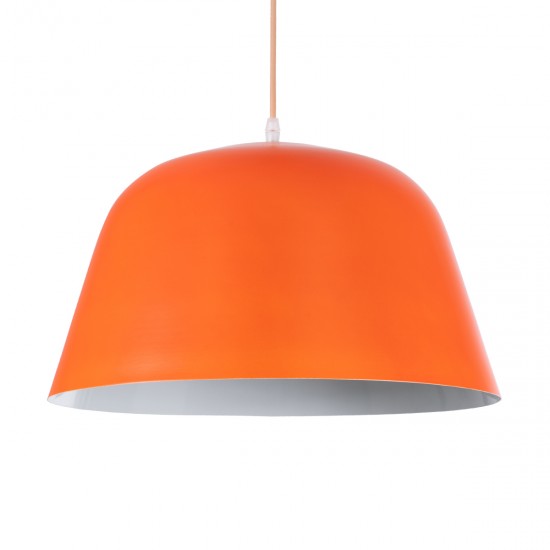 GLOBOSTAR® UPVALE 01283 Μοντέρνο Κρεμαστό Φωτιστικό Οροφής με Ντουί 1 x E27 AC 220-240V IP20 - Πορτοκαλί & Λευκό - Μ40 x Π40 x Υ24cm GLOBOSTAR® UPVALE 01283 Μοντέρνο Κρεμαστό Φωτιστικό Οροφής με Ντουί 1 x E27 AC 220-240V IP20 - Πορτοκαλί & Λευκό - Μ40 x Π40 x Υ24cm
