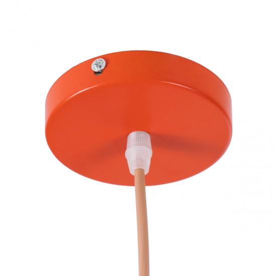 GLOBOSTAR® UPVALE 01283 Μοντέρνο Κρεμαστό Φωτιστικό Οροφής με Ντουί 1 x E27 AC 220-240V IP20 - Πορτοκαλί & Λευκό - Μ40 x Π40 x Υ24cm GLOBOSTAR® UPVALE 01283 Μοντέρνο Κρεμαστό Φωτιστικό Οροφής με Ντουί 1 x E27 AC 220-240V IP20 - Πορτοκαλί & Λευκό - Μ40 x Π40 x Υ24cm