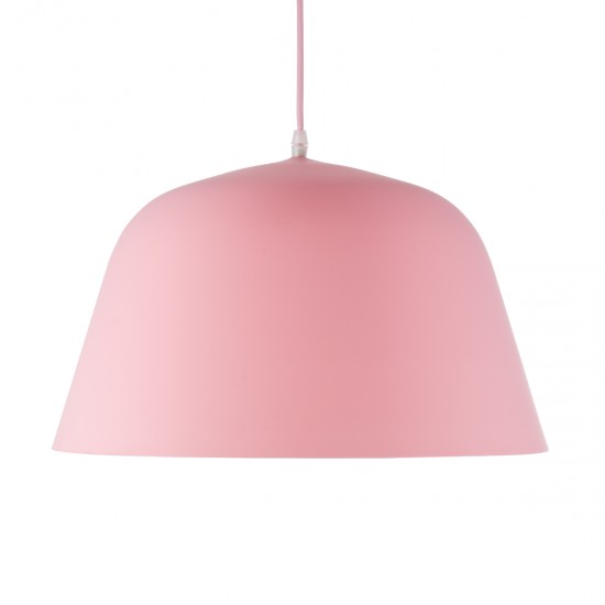 GLOBOSTAR® UPVALE 01284 Μοντέρνο Κρεμαστό Φωτιστικό Οροφής με Ντουί 1 x E27 AC 220-240V IP20 - Ροζ & Λευκό - Μ40 x Π40 x Υ24cm GLOBOSTAR® UPVALE 01284 Μοντέρνο Κρεμαστό Φωτιστικό Οροφής με Ντουί 1 x E27 AC 220-240V IP20 - Ροζ & Λευκό - Μ40 x Π40 x Υ24cm