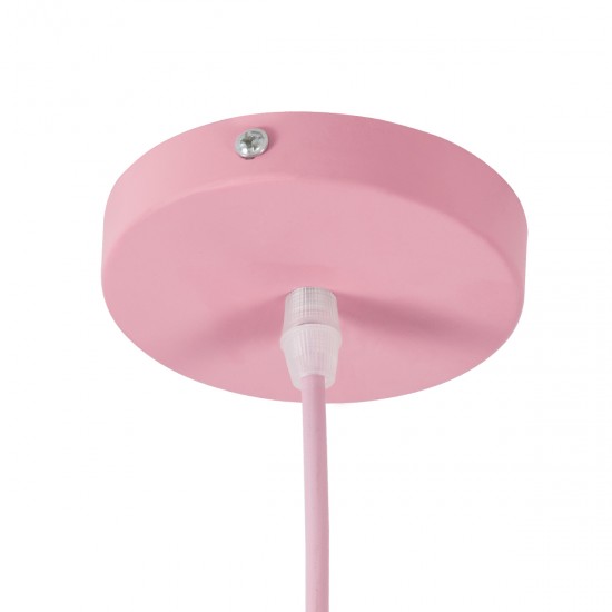 GLOBOSTAR® UPVALE 01284 Μοντέρνο Κρεμαστό Φωτιστικό Οροφής με Ντουί 1 x E27 AC 220-240V IP20 - Ροζ & Λευκό - Μ40 x Π40 x Υ24cm GLOBOSTAR® UPVALE 01284 Μοντέρνο Κρεμαστό Φωτιστικό Οροφής με Ντουί 1 x E27 AC 220-240V IP20 - Ροζ & Λευκό - Μ40 x Π40 x Υ24cm