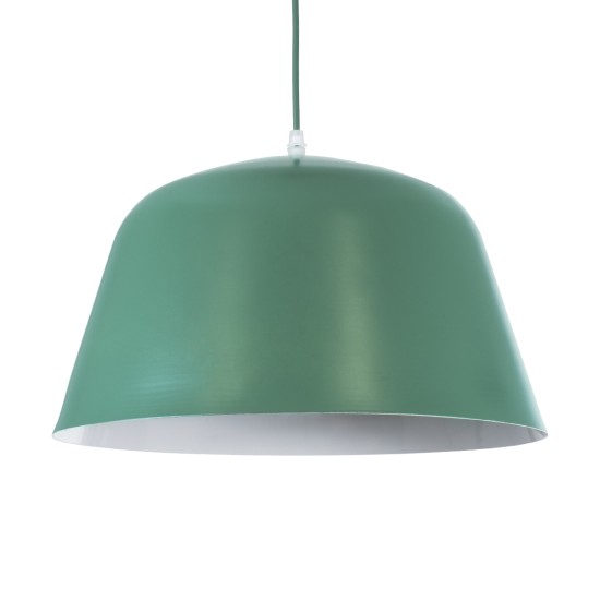 GLOBOSTAR® UPVALE 01285 Μοντέρνο Κρεμαστό Φωτιστικό Οροφής με Ντουί 1 x E27 AC 220-240V IP20 - Πράσινο & Λευκό - Μ40 x Π40 x Υ24cm GLOBOSTAR® UPVALE 01285 Μοντέρνο Κρεμαστό Φωτιστικό Οροφής με Ντουί 1 x E27 AC 220-240V IP20 - Πράσινο & Λευκό - Μ40 x Π40 x Υ24cm
