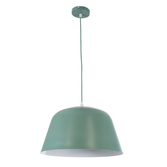 GLOBOSTAR® UPVALE 01285 Μοντέρνο Κρεμαστό Φωτιστικό Οροφής με Ντουί 1 x E27 AC 220-240V IP20 - Πράσινο & Λευκό - Μ40 x Π40 x Υ24cm GLOBOSTAR® UPVALE 01285 Μοντέρνο Κρεμαστό Φωτιστικό Οροφής με Ντουί 1 x E27 AC 220-240V IP20 - Πράσινο & Λευκό - Μ40 x Π40 x Υ24cm