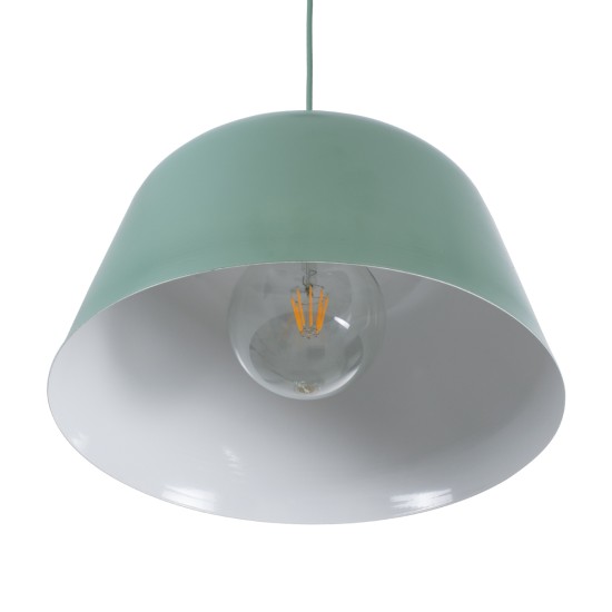 GLOBOSTAR® UPVALE 01285 Μοντέρνο Κρεμαστό Φωτιστικό Οροφής με Ντουί 1 x E27 AC 220-240V IP20 - Πράσινο & Λευκό - Μ40 x Π40 x Υ24cm GLOBOSTAR® UPVALE 01285 Μοντέρνο Κρεμαστό Φωτιστικό Οροφής με Ντουί 1 x E27 AC 220-240V IP20 - Πράσινο & Λευκό - Μ40 x Π40 x Υ24cm