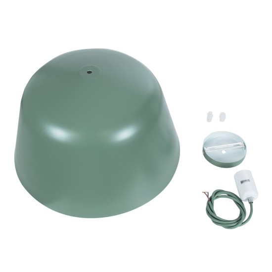 GLOBOSTAR® UPVALE 01285 Μοντέρνο Κρεμαστό Φωτιστικό Οροφής με Ντουί 1 x E27 AC 220-240V IP20 - Πράσινο & Λευκό - Μ40 x Π40 x Υ24cm GLOBOSTAR® UPVALE 01285 Μοντέρνο Κρεμαστό Φωτιστικό Οροφής με Ντουί 1 x E27 AC 220-240V IP20 - Πράσινο & Λευκό - Μ40 x Π40 x Υ24cm