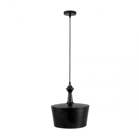GLOBOSTAR® ROCKFORD 01287-A Μοντέρνο Κρεμαστό Φωτιστικό Οροφής με Ντουί 1 x E27 AC 220-240V IP20 - Μαύρο & Χρυσό - Μ30 x Π30 x Υ30cm