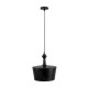 GLOBOSTAR® ROCKFORD 01287-A Μοντέρνο Κρεμαστό Φωτιστικό Οροφής με Ντουί 1 x E27 AC 220-240V IP20 - Μαύρο & Χρυσό - Μ30 x Π30 x Υ30cm