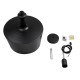 GLOBOSTAR® ROCKFORD 01287-A Μοντέρνο Κρεμαστό Φωτιστικό Οροφής με Ντουί 1 x E27 AC 220-240V IP20 - Μαύρο & Χρυσό - Μ30 x Π30 x Υ30cm