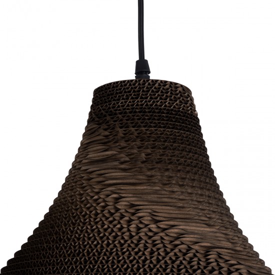 GLOBOSTAR® SANTORINI 01292 Boho Κρεμαστό Φωτιστικό Οροφής με Ντουί 1 x E27 AC 220-240V IP20 - Καφέ - Μ30 x Π30 x Y30cm