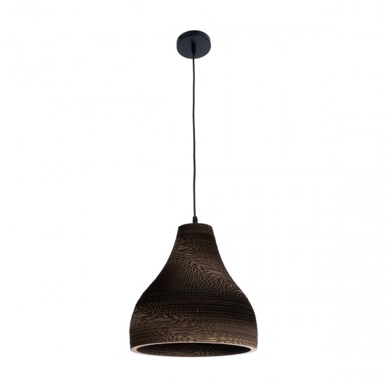 GLOBOSTAR® SANTORINI 01292 Boho Κρεμαστό Φωτιστικό Οροφής με Ντουί 1 x E27 AC 220-240V IP20 - Καφέ - Μ30 x Π30 x Y30cm
