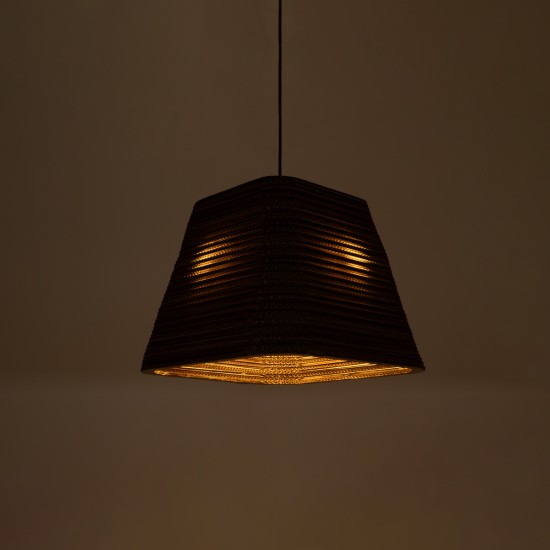 GLOBOSTAR® SANTORINI 01295 Boho Κρεμαστό Φωτιστικό Οροφής με Ντουί 1 x E27 AC 220-240V IP20 - Καφέ - Μ38 x Π38 x Υ30cm