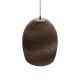 GLOBOSTAR® SANTORINI 01296 Boho Κρεμαστό Φωτιστικό Οροφής με Ντουί 1 x E27 AC 220-240V IP20 - Καφέ - Μ35 x Π35 x Υ40cm