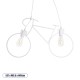 GLOBOSTAR® BIKE 01300 Vintage Κρεμαστό Φωτιστικό Οροφής με Ντουί 2 x E27 AC 220-240V IP20 - Λευκό - Μ67 x Π3.5 x Υ41cm GLOBOSTAR® BIKE 01300 Vintage Κρεμαστό Φωτιστικό Οροφής με Ντουί 2 x E27 AC 220-240V IP20 - Λευκό - Μ67 x Π3.5 x Υ41cm