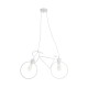 GLOBOSTAR® BIKE 01300 Vintage Κρεμαστό Φωτιστικό Οροφής με Ντουί 2 x E27 AC 220-240V IP20 - Λευκό - Μ67 x Π3.5 x Υ41cm GLOBOSTAR® BIKE 01300 Vintage Κρεμαστό Φωτιστικό Οροφής με Ντουί 2 x E27 AC 220-240V IP20 - Λευκό - Μ67 x Π3.5 x Υ41cm