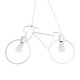 GLOBOSTAR® BIKE 01300 Vintage Κρεμαστό Φωτιστικό Οροφής με Ντουί 2 x E27 AC 220-240V IP20 - Λευκό - Μ67 x Π3.5 x Υ41cm GLOBOSTAR® BIKE 01300 Vintage Κρεμαστό Φωτιστικό Οροφής με Ντουί 2 x E27 AC 220-240V IP20 - Λευκό - Μ67 x Π3.5 x Υ41cm