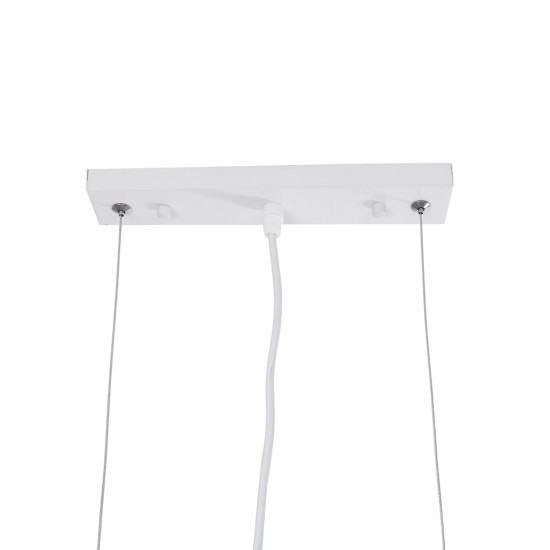 GLOBOSTAR® ESTERINA 01305 Μοντέρνο Κρεμαστό Φωτιστικό Οροφής με Ντουί 2 x E27 AC 220-240V IP20 - Λευκό & Χρυσό - Μ60 x Π6 x Υ6cm GLOBOSTAR® ESTERINA 01305 Μοντέρνο Κρεμαστό Φωτιστικό Οροφής με Ντουί 2 x E27 AC 220-240V IP20 - Λευκό & Χρυσό - Μ60 x Π6 x Υ6cm