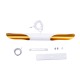 GLOBOSTAR® ESTERINA 01305 Μοντέρνο Κρεμαστό Φωτιστικό Οροφής με Ντουί 2 x E27 AC 220-240V IP20 - Λευκό & Χρυσό - Μ60 x Π6 x Υ6cm GLOBOSTAR® ESTERINA 01305 Μοντέρνο Κρεμαστό Φωτιστικό Οροφής με Ντουί 2 x E27 AC 220-240V IP20 - Λευκό & Χρυσό - Μ60 x Π6 x Υ6cm
