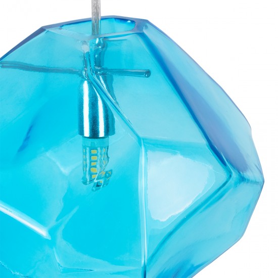 GLOBOSTAR® RINA 01306 Μοντέρνο Κρεμαστό Φωτιστικό Οροφής με Ντουί 1 x G9 AC 220-240V IP20 - Γαλάζιο - Μ20 x Π20 x Υ20cm GLOBOSTAR® RINA 01306 Μοντέρνο Κρεμαστό Φωτιστικό Οροφής με Ντουί 1 x G9 AC 220-240V IP20 - Γαλάζιο - Μ20 x Π20 x Υ20cm