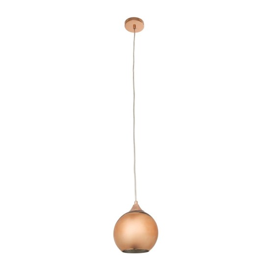 GLOBOSTAR® CANDELA 01309 Μοντέρνο Κρεμαστό Φωτιστικό Οροφής με Ντουί 1 x E27 AC 220-240V IP20 - Χάλκινο - Μ15 x Π15 x Υ13cm GLOBOSTAR® CANDELA 01309 Μοντέρνο Κρεμαστό Φωτιστικό Οροφής με Ντουί 1 x E27 AC 220-240V IP20 - Χάλκινο - Μ15 x Π15 x Υ13cm