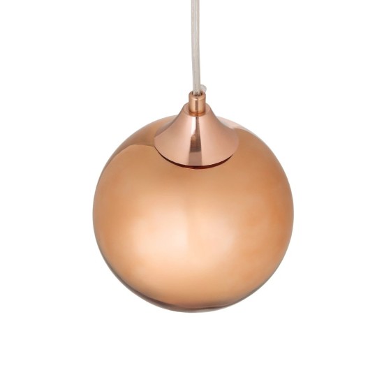GLOBOSTAR® CANDELA 01309 Μοντέρνο Κρεμαστό Φωτιστικό Οροφής με Ντουί 1 x E27 AC 220-240V IP20 - Χάλκινο - Μ15 x Π15 x Υ13cm GLOBOSTAR® CANDELA 01309 Μοντέρνο Κρεμαστό Φωτιστικό Οροφής με Ντουί 1 x E27 AC 220-240V IP20 - Χάλκινο - Μ15 x Π15 x Υ13cm