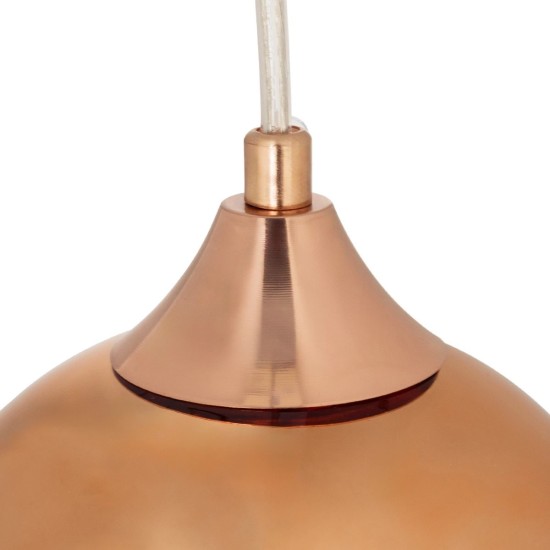 GLOBOSTAR® CANDELA 01309 Μοντέρνο Κρεμαστό Φωτιστικό Οροφής με Ντουί 1 x E27 AC 220-240V IP20 - Χάλκινο - Μ15 x Π15 x Υ13cm GLOBOSTAR® CANDELA 01309 Μοντέρνο Κρεμαστό Φωτιστικό Οροφής με Ντουί 1 x E27 AC 220-240V IP20 - Χάλκινο - Μ15 x Π15 x Υ13cm