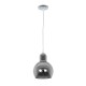GLOBOSTAR® BOSSANOVA 01313 Μοντέρνο Κρεμαστό Φωτιστικό Οροφής με Ντουί 1 x E27 AC 220-240V IP20 - Γκρι - Μ18 x Π18 x Υ23cm