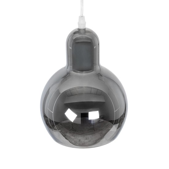 GLOBOSTAR® BOSSANOVA 01313 Μοντέρνο Κρεμαστό Φωτιστικό Οροφής με Ντουί 1 x E27 AC 220-240V IP20 - Γκρι - Μ18 x Π18 x Υ23cm