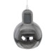 GLOBOSTAR® BOSSANOVA 01313 Μοντέρνο Κρεμαστό Φωτιστικό Οροφής με Ντουί 1 x E27 AC 220-240V IP20 - Γκρι - Μ18 x Π18 x Υ23cm