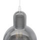 GLOBOSTAR® BOSSANOVA 01313 Μοντέρνο Κρεμαστό Φωτιστικό Οροφής με Ντουί 1 x E27 AC 220-240V IP20 - Γκρι - Μ18 x Π18 x Υ23cm